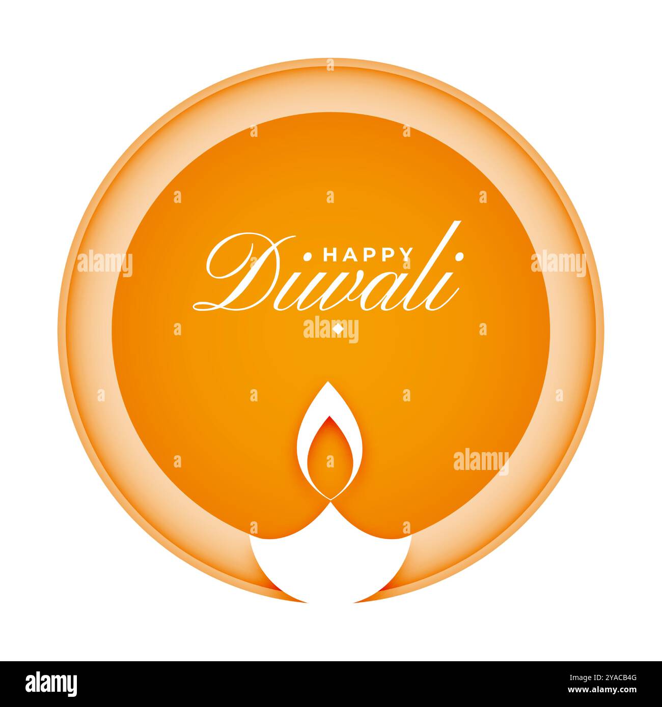 conception vectorielle religieuse minimale happy diwali avec diya artistique Illustration de Vecteur