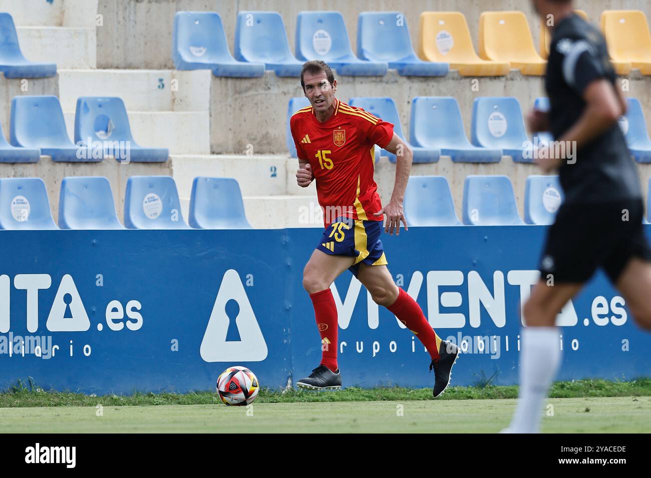 Murcie, Espagne. 12 octobre 2024. Enrique Romero (ESP) Football/Football : match de charité espagnol 'la lutte contre le cancer de l'enfant' entre l'équipe des légendes espagnoles 1-2 équipe des vétérans de la région de Murcie à l'Estadio BeSoccer la Condomina à Murcie, Espagne . Crédit : Mutsu Kawamori/AFLO/Alamy Live News Banque D'Images