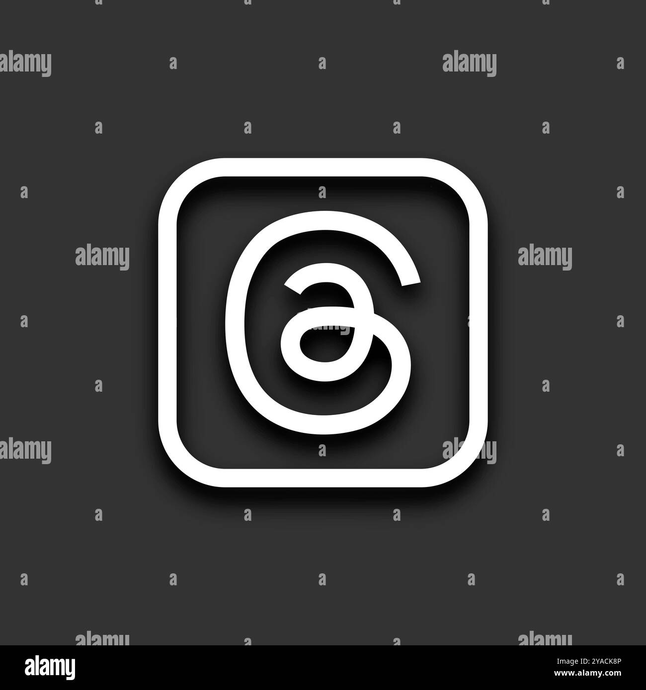 icône du logo de l'application filme avec ombre Illustration de Vecteur