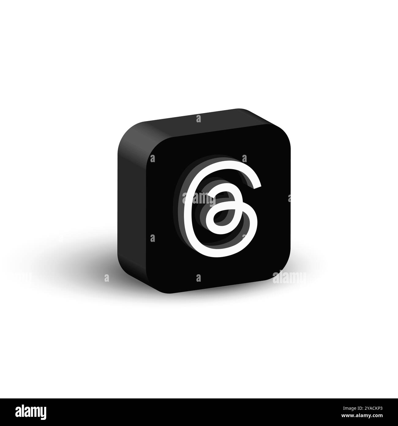 logo de style 3d de threads app dans le vecteur Illustration de Vecteur