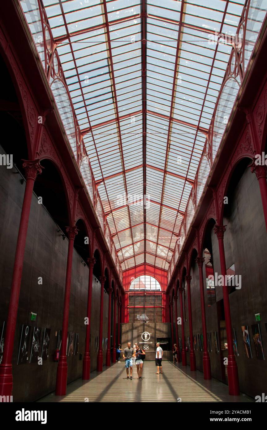 Mercado Ferreira Borges, un marché couvert construit en 1880 à Porto. Actuellement une discothèque et un restaurant et des expositions d'art. Porto Portugal Banque D'Images