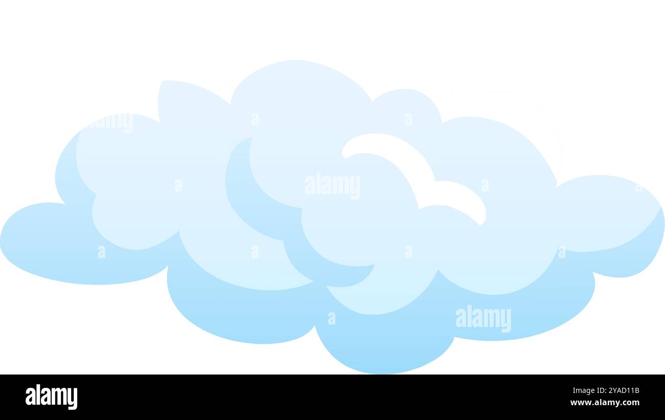 Des nuages pastel moelleux dérivent à travers le ciel bleu vif ajoutant une touche sereine à la journée ensoleillée et créant un environnement extérieur tranquille Illustration de Vecteur