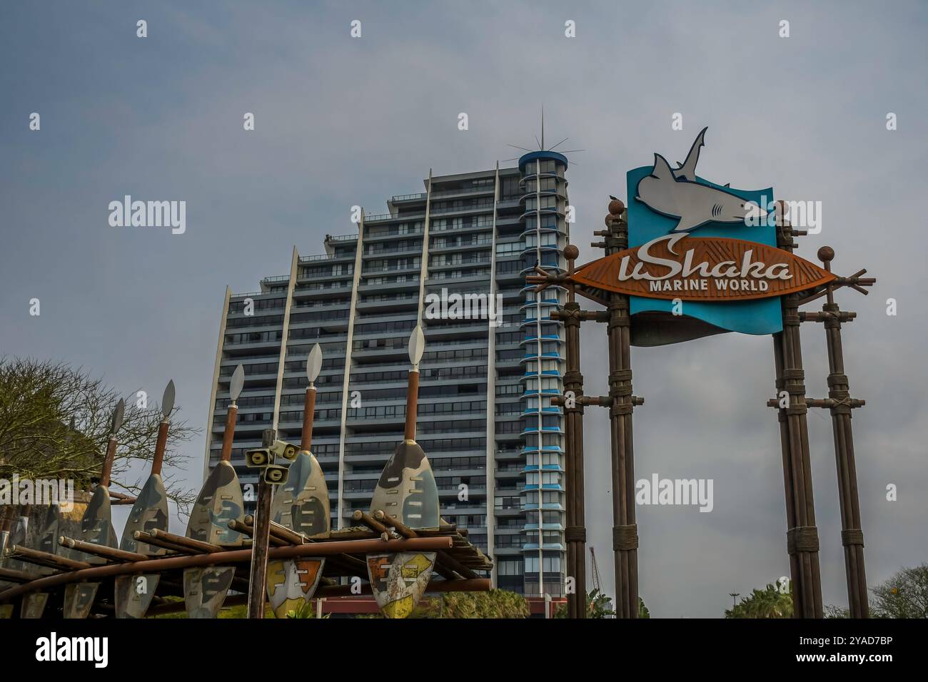 Ushaka monde marin un aquarium naufré à Durban Banque D'Images