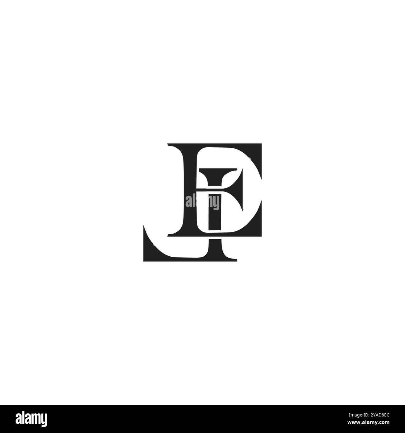 Logo EL Monogram minimal logo El Illustration de Vecteur
