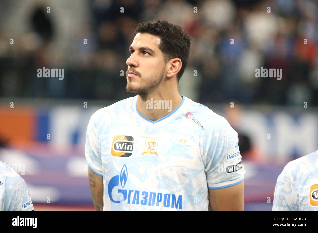 Saint-Pétersbourg, Russie. 12 octobre 2024. Marcilio Florencio Mota Filho, communément connu sous le nom de Nino (27) de Zenit vu lors du match de football Winline Super Series entre Zenit Saint-Pétersbourg et Voïvodine Serbie à Gazprom Arena. Score final ; Zenit 4:1 Voïvodine. Crédit : SOPA images Limited/Alamy Live News Banque D'Images