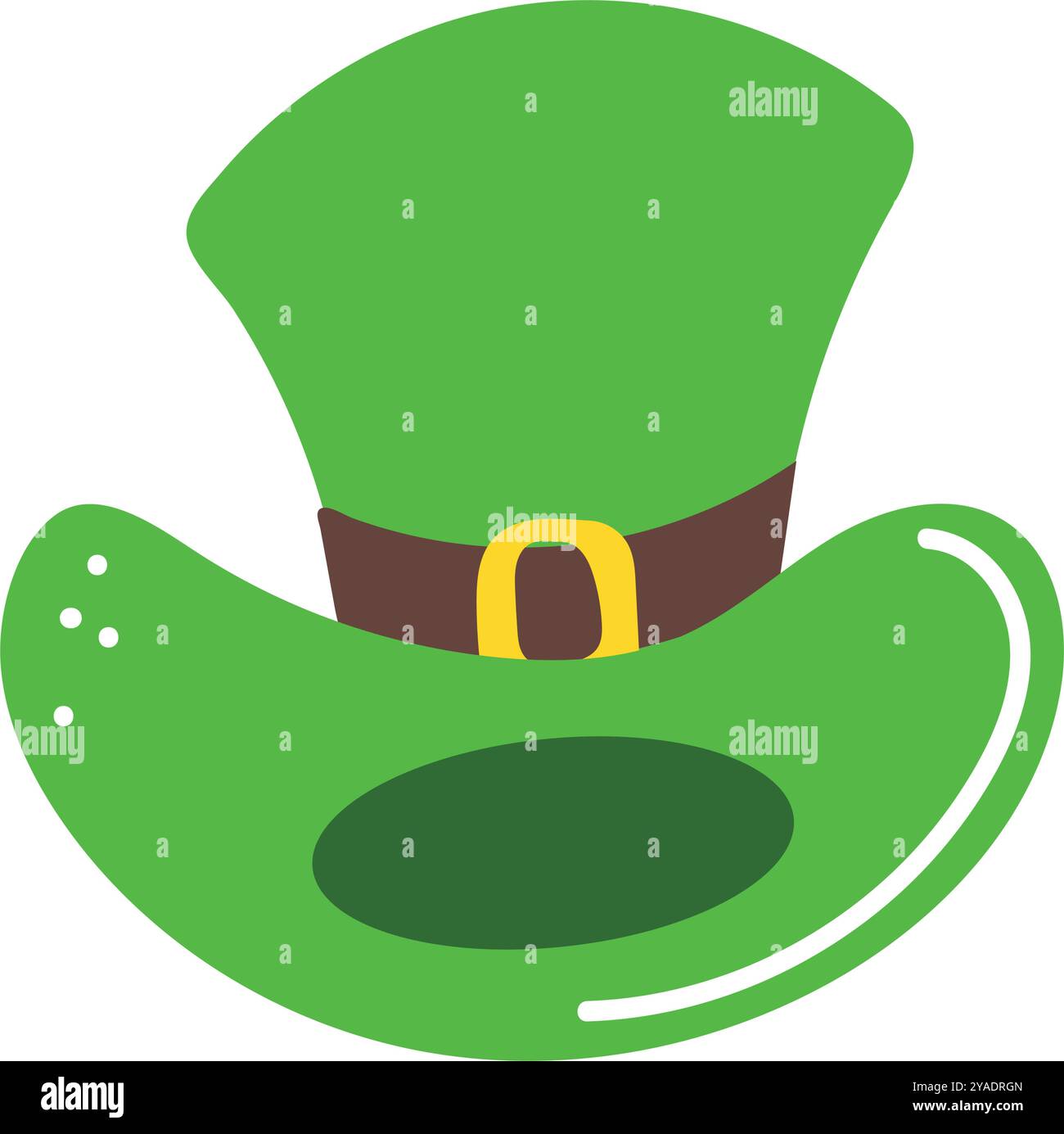 Illustration de chapeau vert sur fond transparent. Pour les vacances de la saint patrick. Illustration de Vecteur