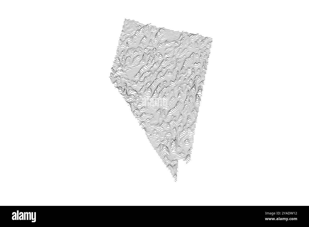 Carte de la ligne de crête du Nevada montrant la topographie diversifiée du Grand bassin à la Sierra Nevada Illustration de Vecteur