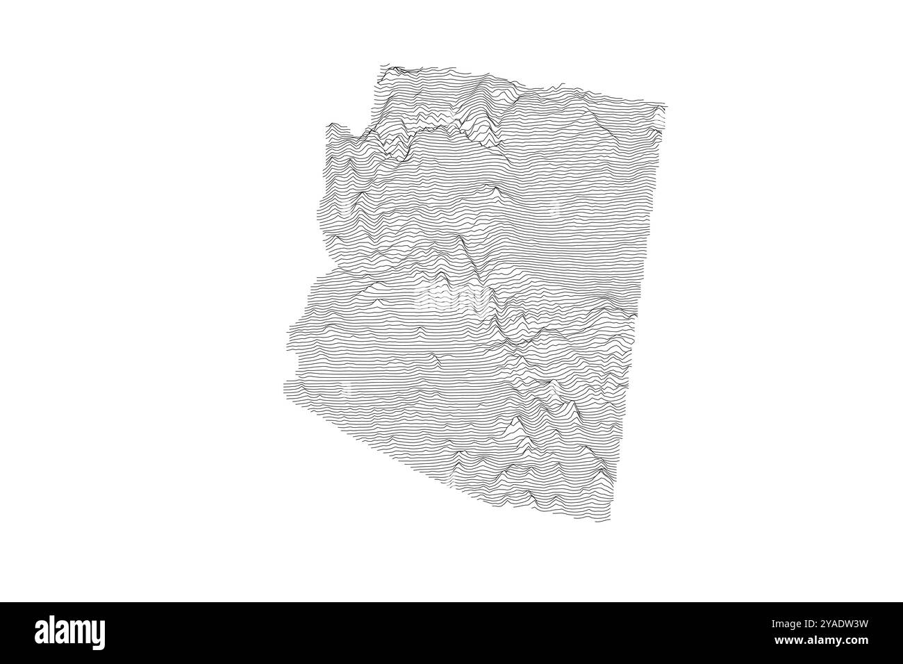 Carte de la ligne de crête de l'Arizona : le désert de Sonora au plateau du Colorado et aux îles Sky, mettant en valeur les diverses caractéristiques topographiques de l'État Illustration de Vecteur