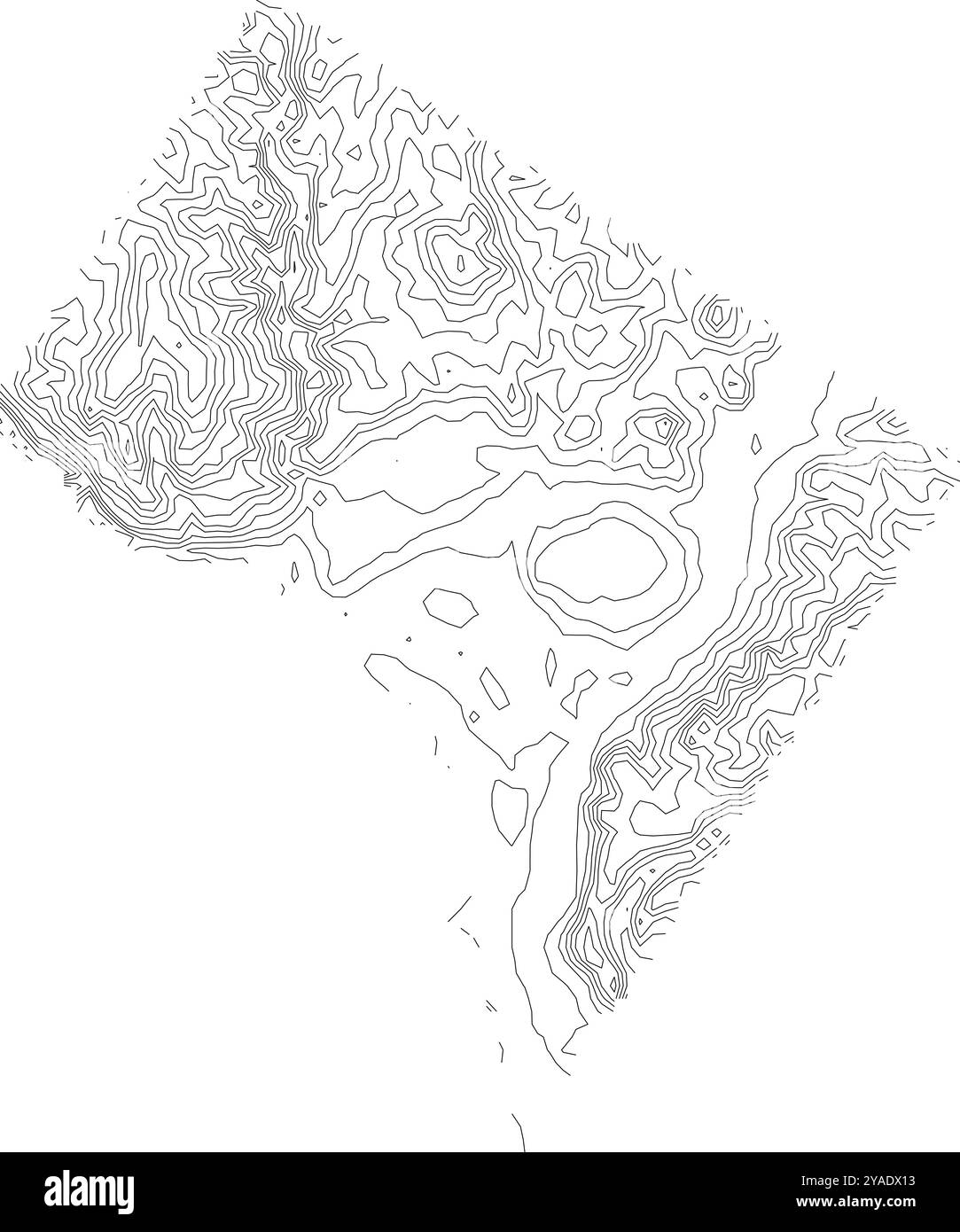 Carte détaillée de DC, montrant la topographie de la capitale nationale et de ses environs Illustration de Vecteur