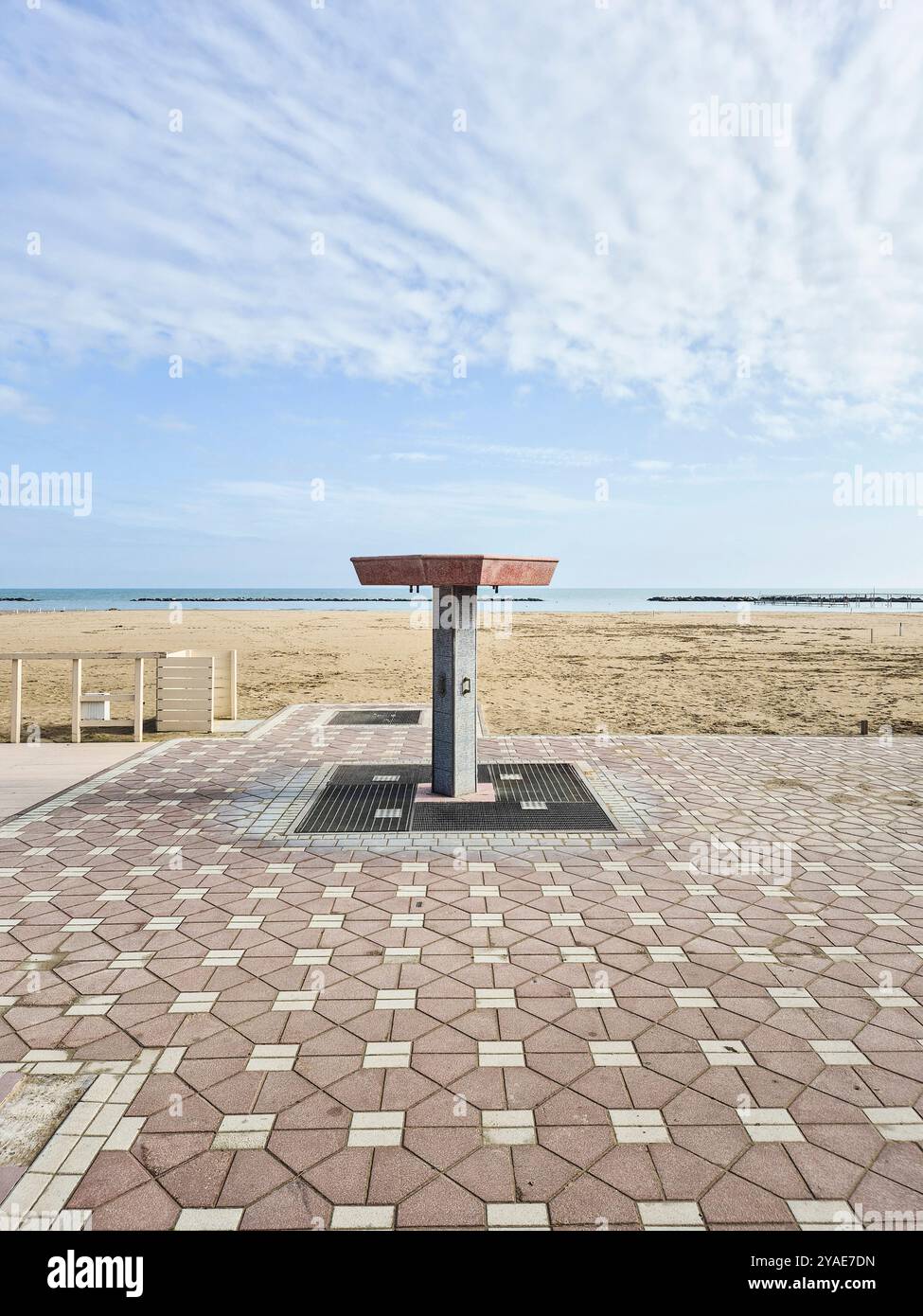 Italie, Viserbella, la plage Banque D'Images