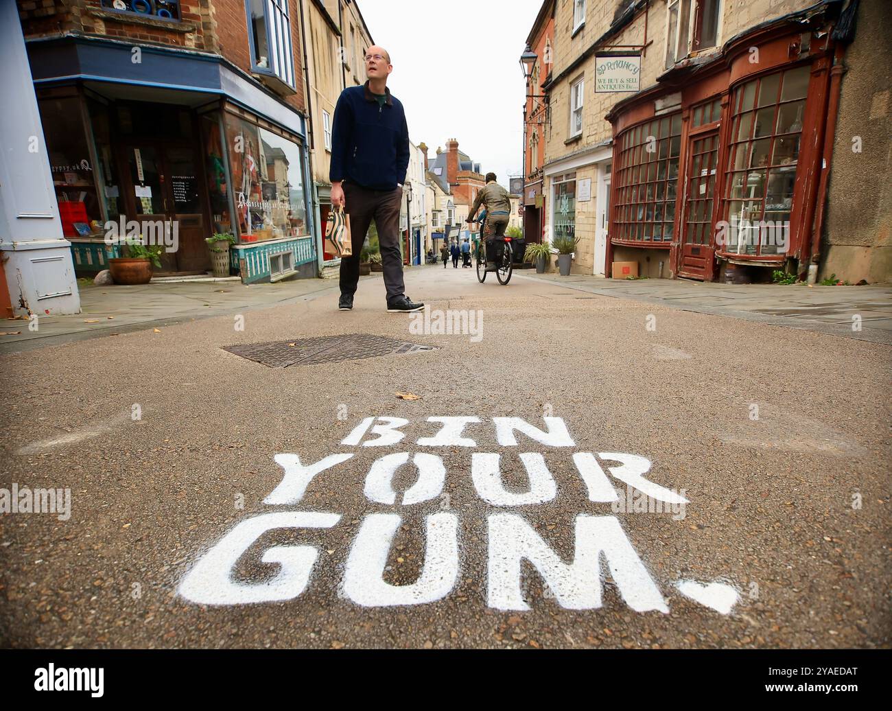 gardez les rues propres de chewing-gum Banque D'Images
