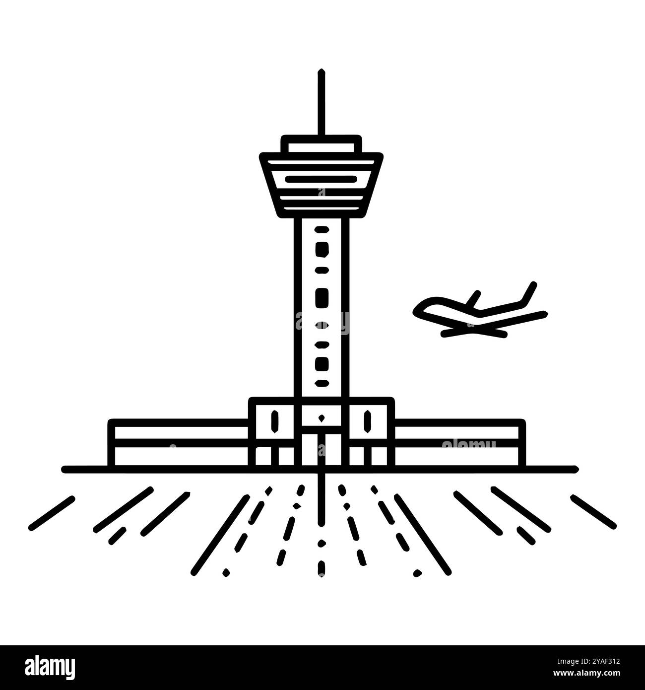 icône d'aéroport ou symbole de ligne moderne. Dessin au trait vectoriel et conception d'icône avec contour audacieux. Noir et blanc Pixel Perfect symbole minimaliste isolé whit Illustration de Vecteur icône d'aéroport ou symbole de ligne moderne. Dessin au trait vectoriel et conception d'icône avec contour audacieux. Noir et blanc Pixel Perfect symbole minimaliste isolé whit Illustration de Vecteur