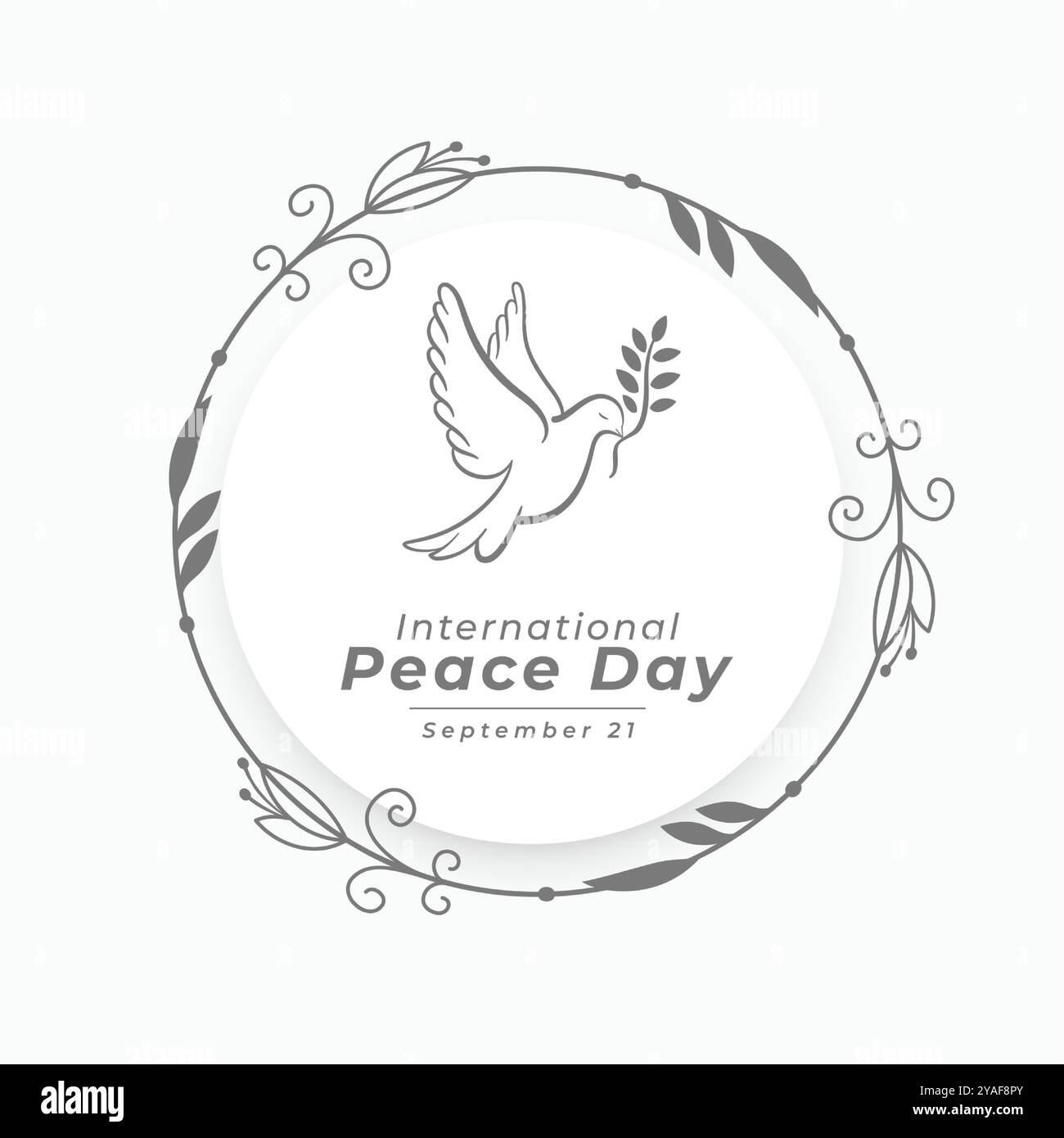 21 septembre journée mondiale de la paix contexte pour l'unité sociale et vecteur de foi Illustration de Vecteur