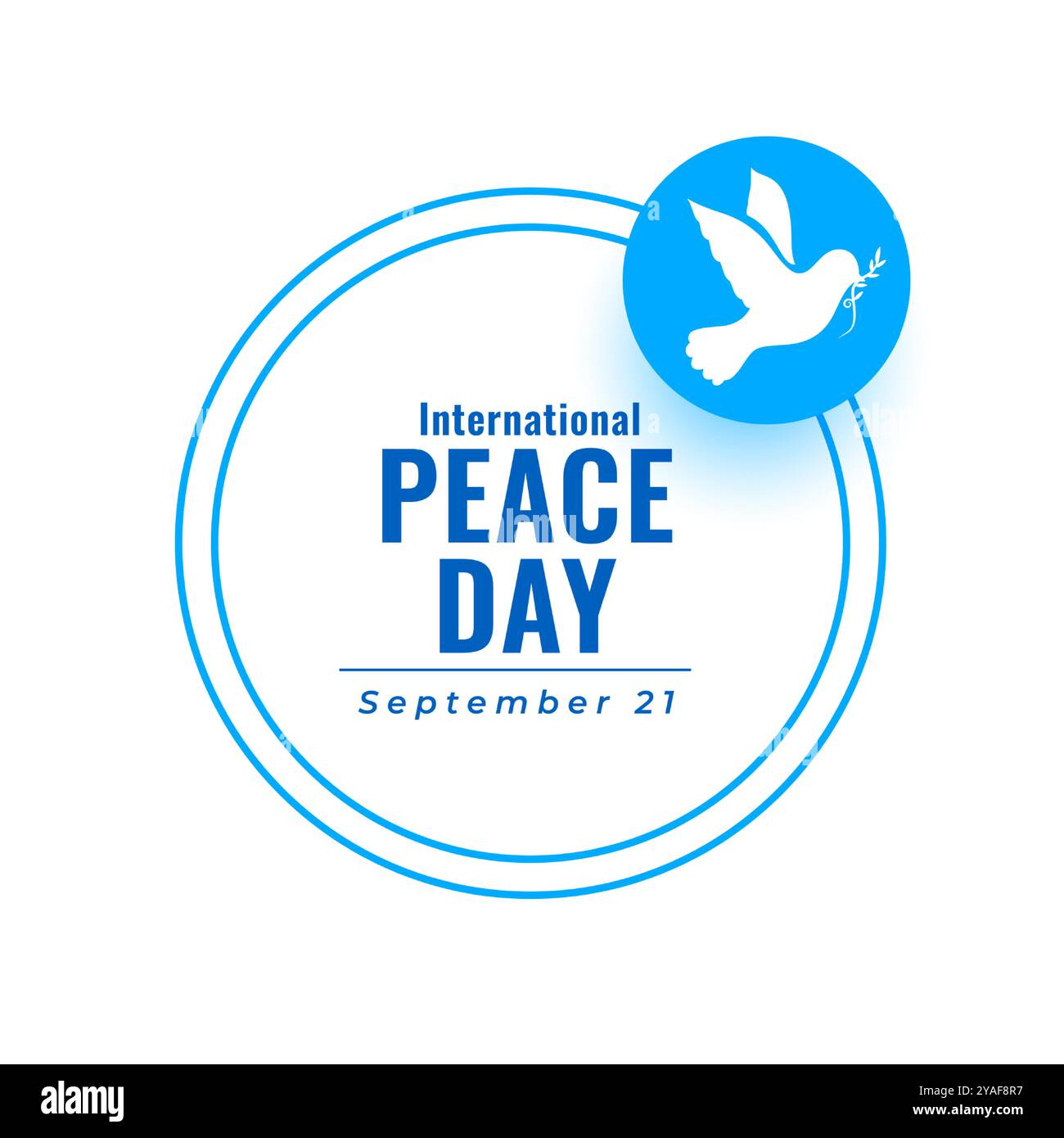 élégante journée mondiale de la paix du 21 septembre souhaite vecteur de conception d'affiche Illustration de Vecteur