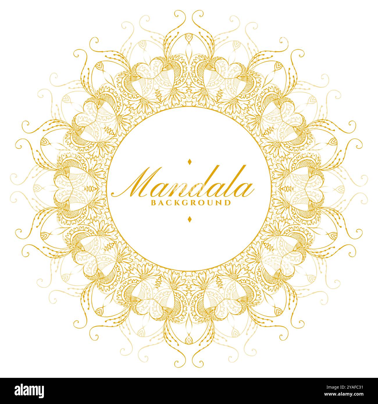 vecteur de conception de fond de texture mandala dorée inspirée du henné Illustration de Vecteur