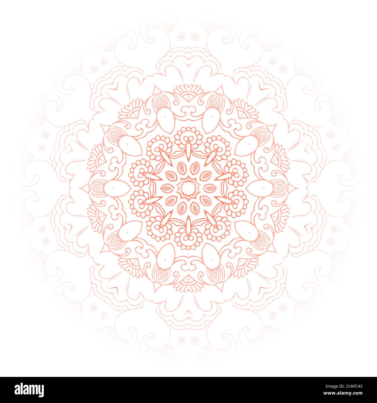 beau vecteur de conception de toile de fond d'ornement floral rond mandala Illustration de Vecteur