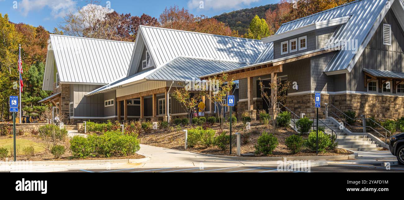 Centre d'accueil du parc d'État Amicalola Falls à Dawsonville, Géorgie. (ÉTATS-UNIS) Banque D'Images