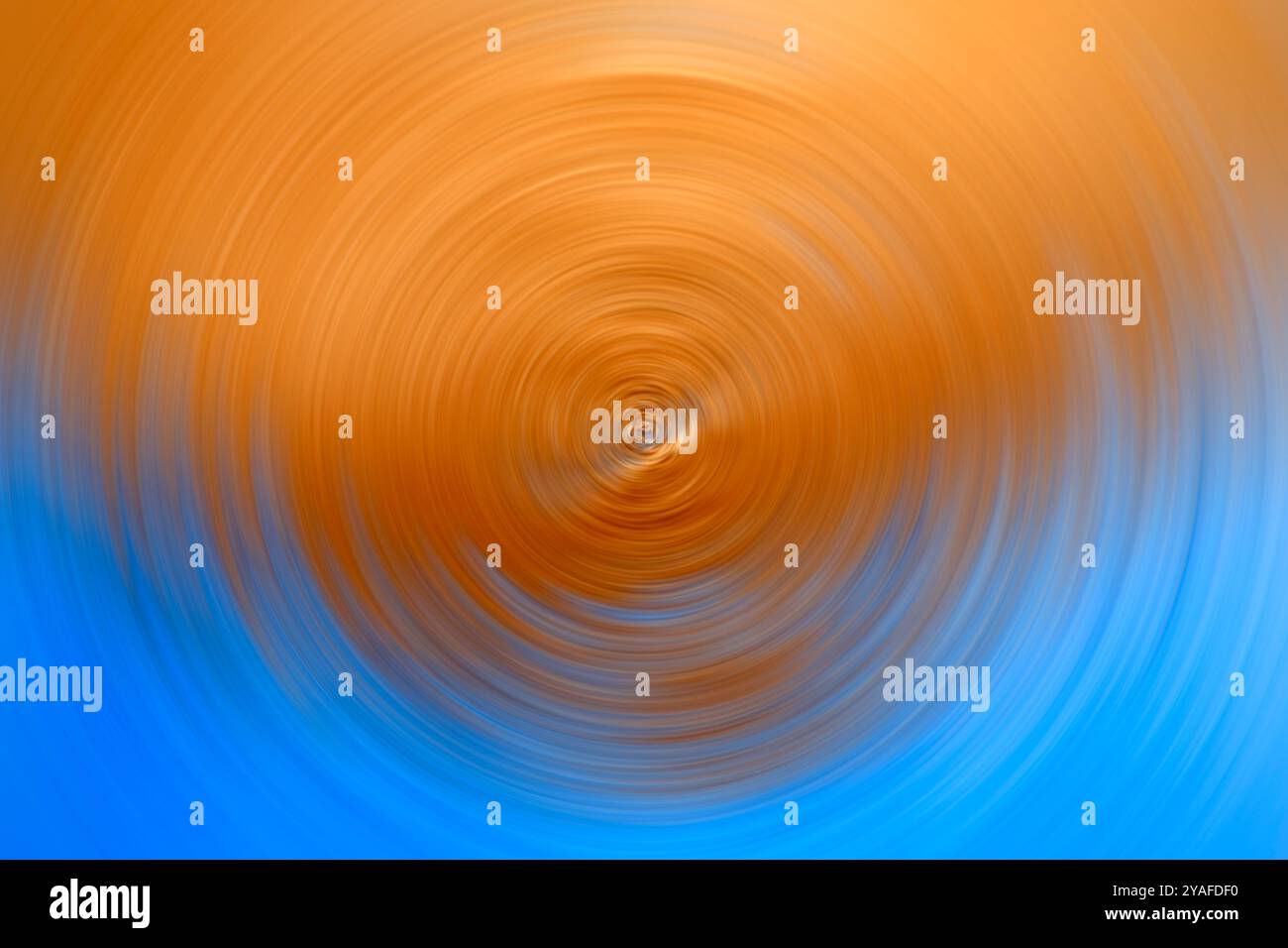 Tourbillon abstrait de couleur orange et bleu Banque D'Images