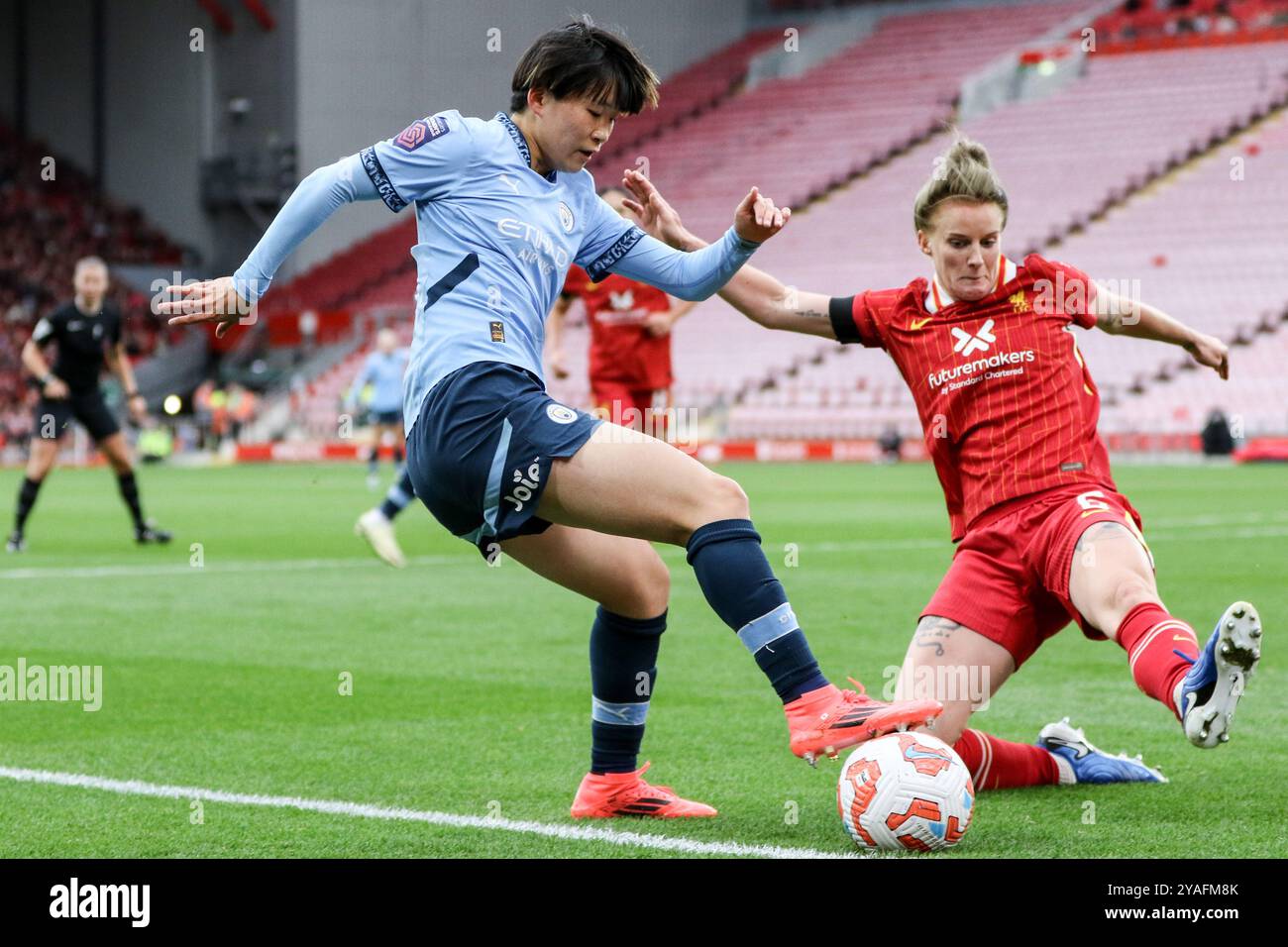 Liverpool, Royaume-Uni. 13 octobre 2024. Anfield, Liverpool, Angleterre, 13 octobre 2024 : Aoba Fujino (20 Manchester City) lors du match de Super League Barclays Womens entre Liverpool et Manchester City à Anfield à Liverpool, Angleterre. (Sean Chandler/SPP) crédit : photo de presse sportive SPP. /Alamy Live News Banque D'Images