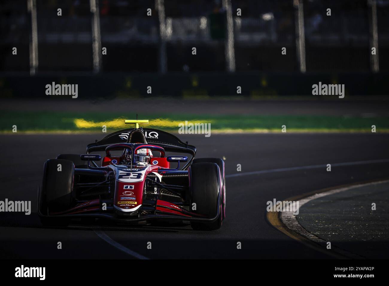 MELBOURNE, AUSTRALIE, 22 MARS : Roman Stanek de République tchèque et Trident lors des qualifications au Grand Prix d'Australie de formule 2 2024 à Albert par Banque D'Images