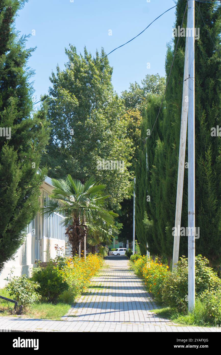 Vue panoramique à Oguz, Azerbaïdjan. Août 2024. Banque D'Images
