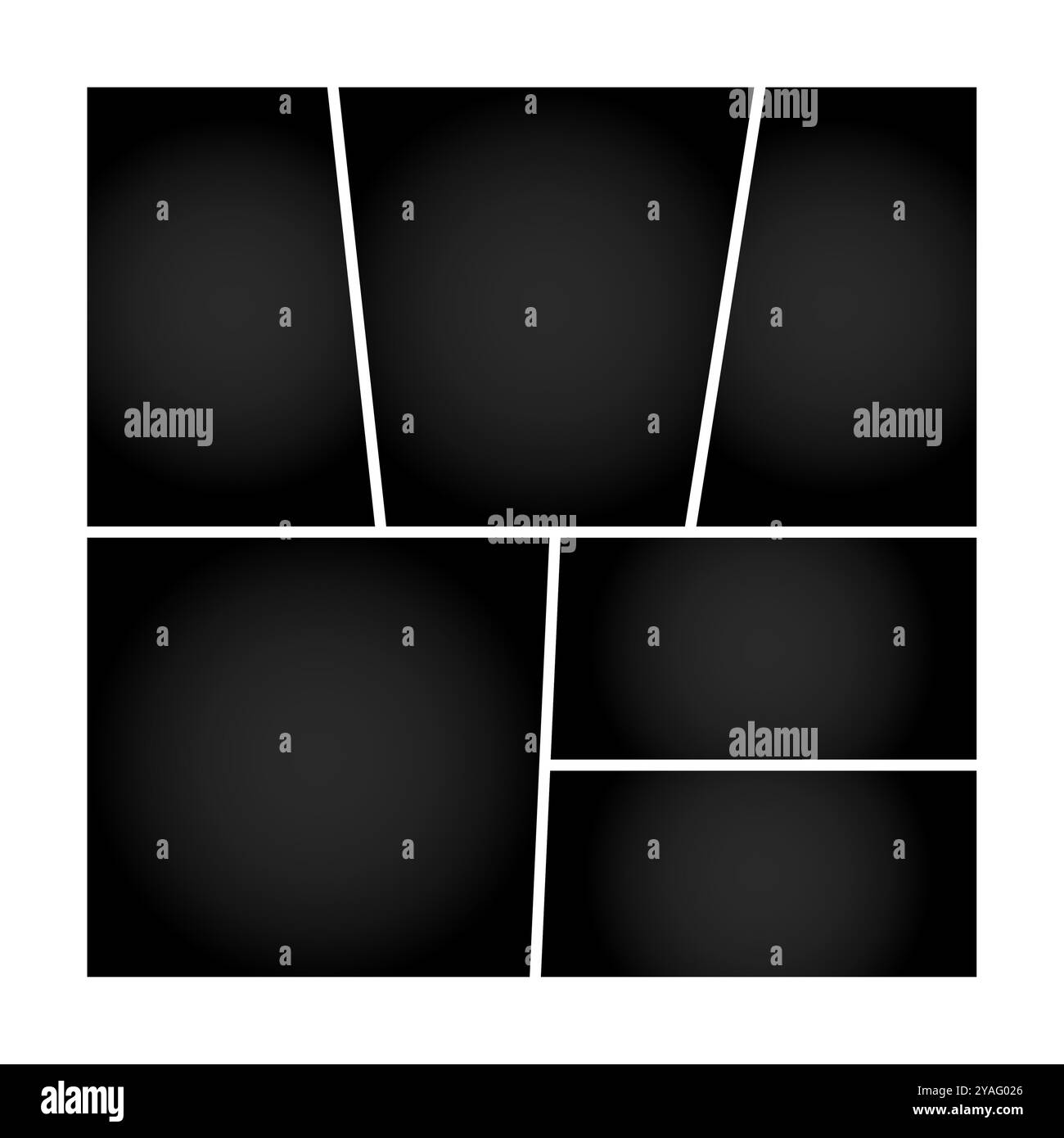 modèles vides de cadres de collage pour photos et images vectorielles Illustration de Vecteur