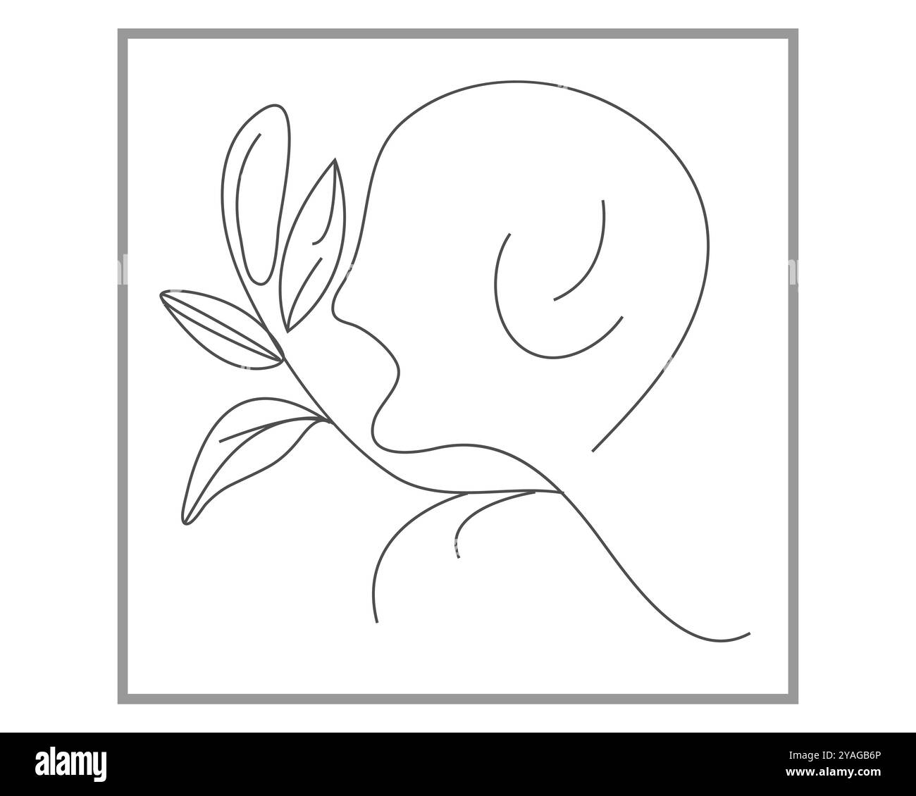 Service médical de soins de santé pour le logo de clinique ou d'hôpital logo vectoriel Design six Green Leaf avec visage humain. Illustration de Vecteur