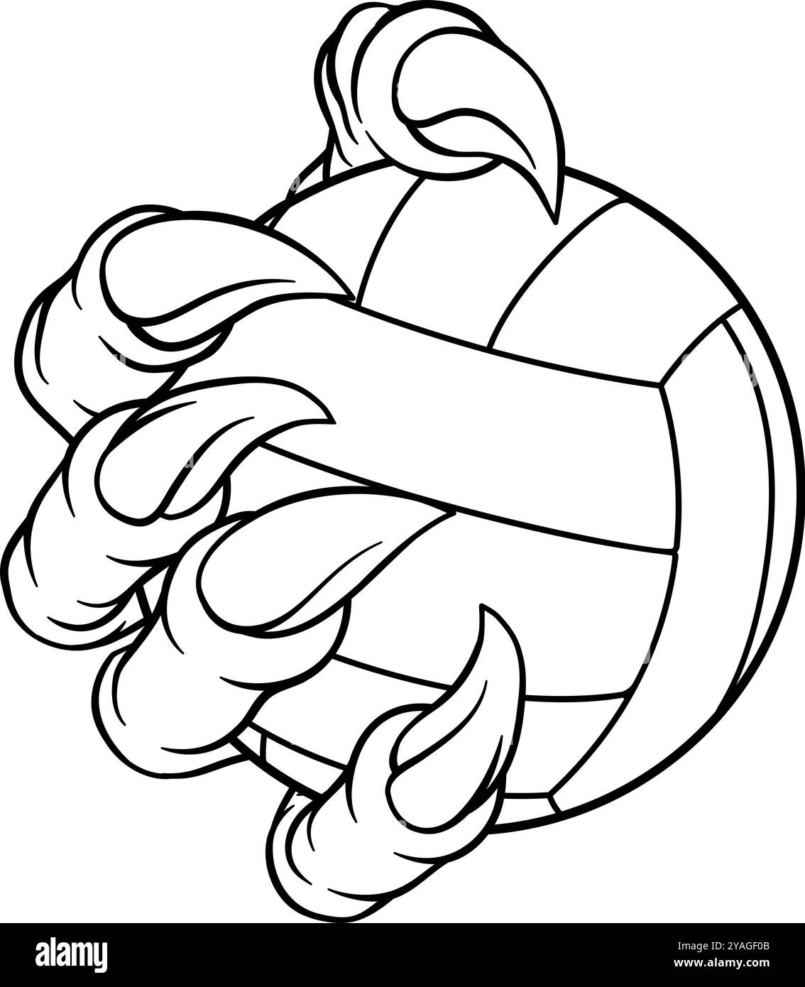 Griffe Softball Baseball ball Dragon Monster main Illustration de Vecteur