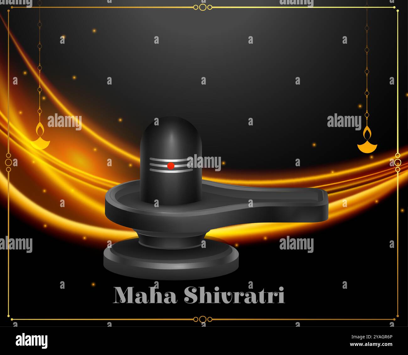 vecteur de conception de fond festif réaliste happy maha shivratri Illustration de Vecteur