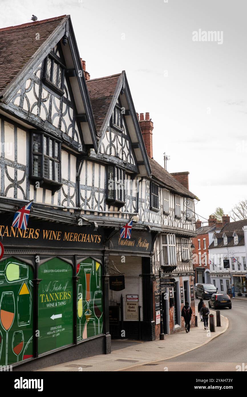 Royaume-Uni, Angleterre, Shropshire, Shrewsbury, Wyle COP, tanneurs Wine Merchant Banque D'Images