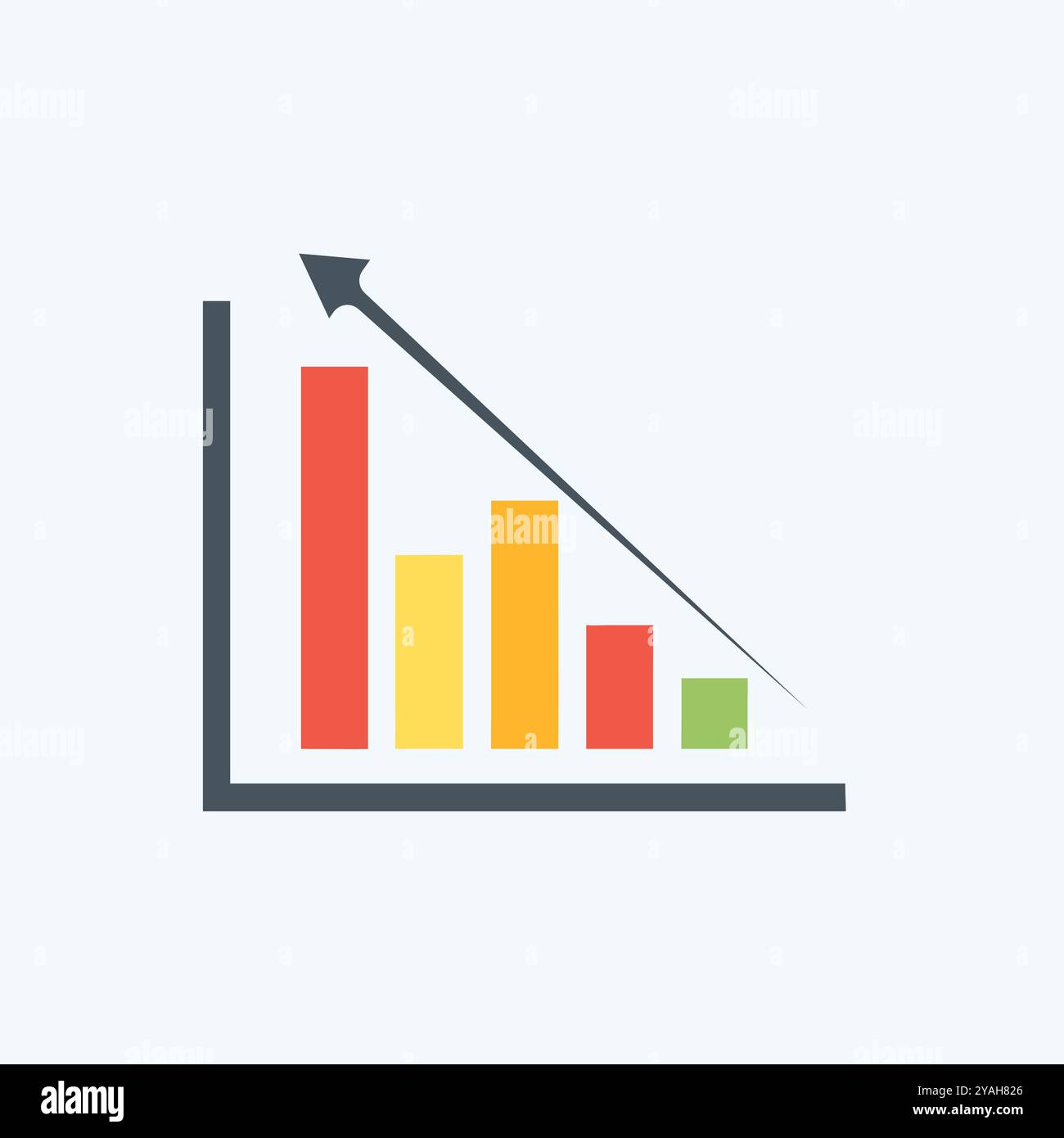 Image vectorielle de l'icône graphique à barres Illustration de Vecteur