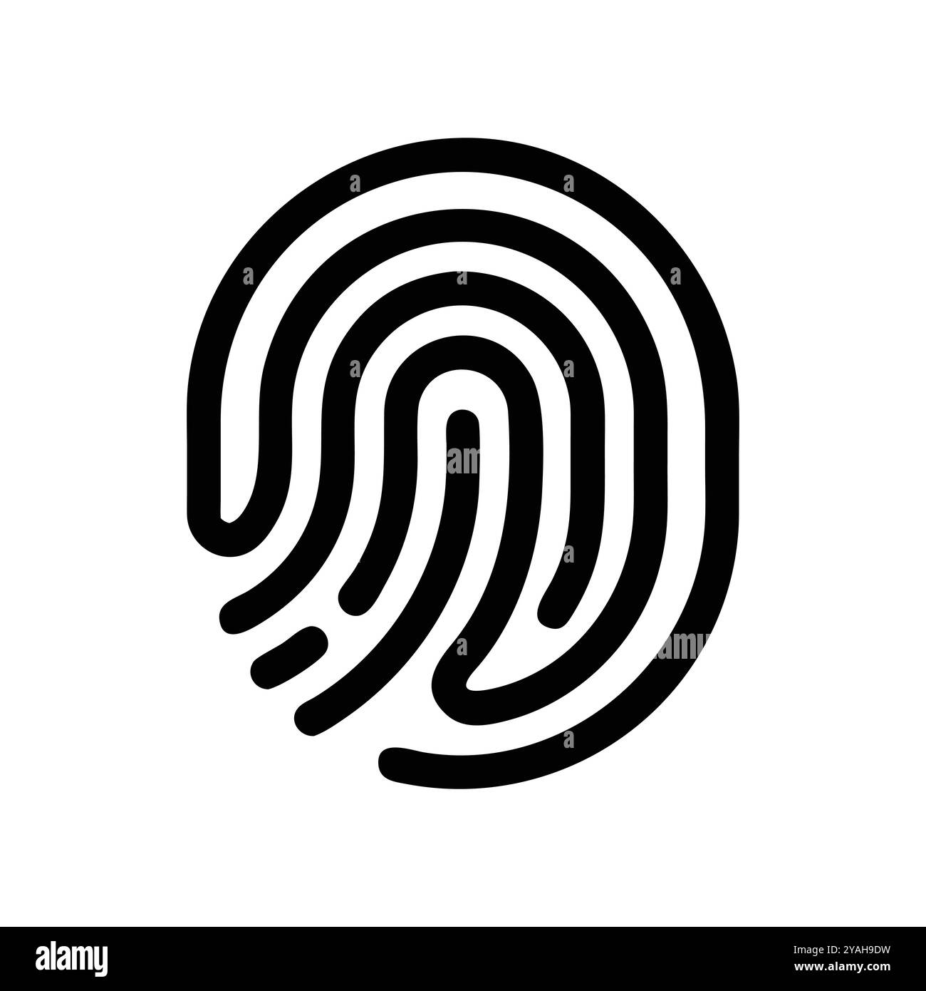 Image d'art vectorielle d'icône d'empreinte digitale pour la sécurité et l'identité. Illustration de Vecteur