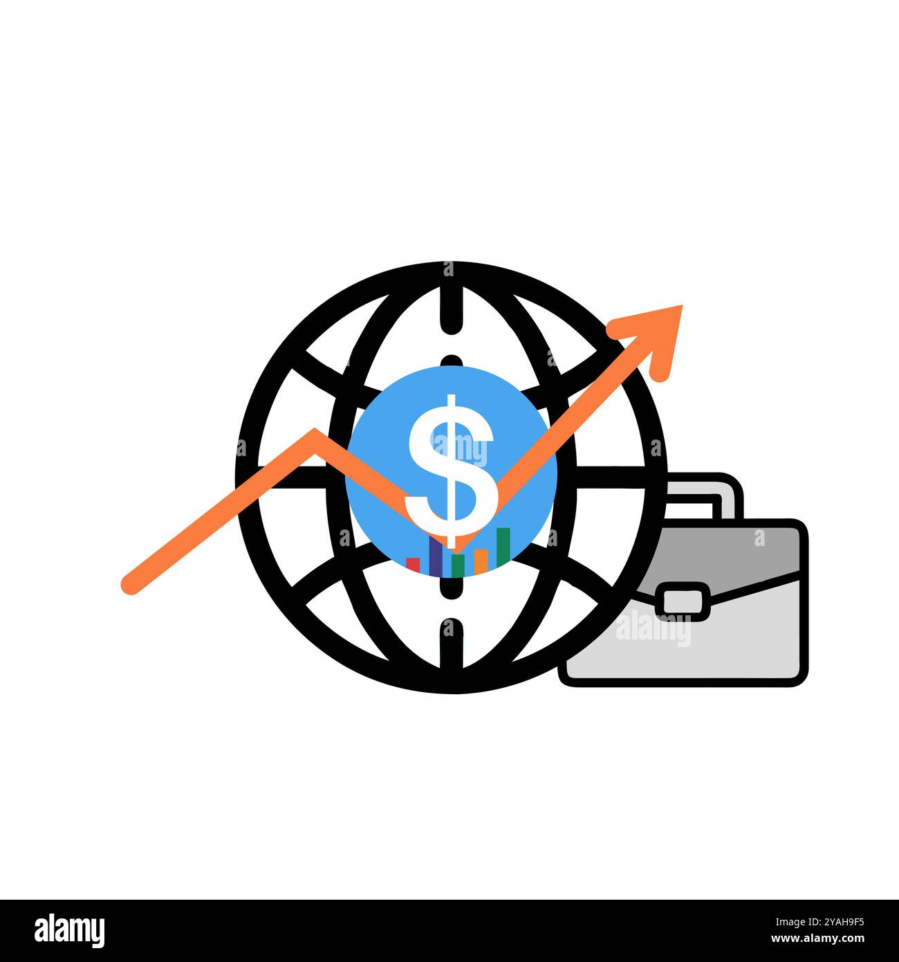 Vecteur d'icône Global Business Illustration de Vecteur