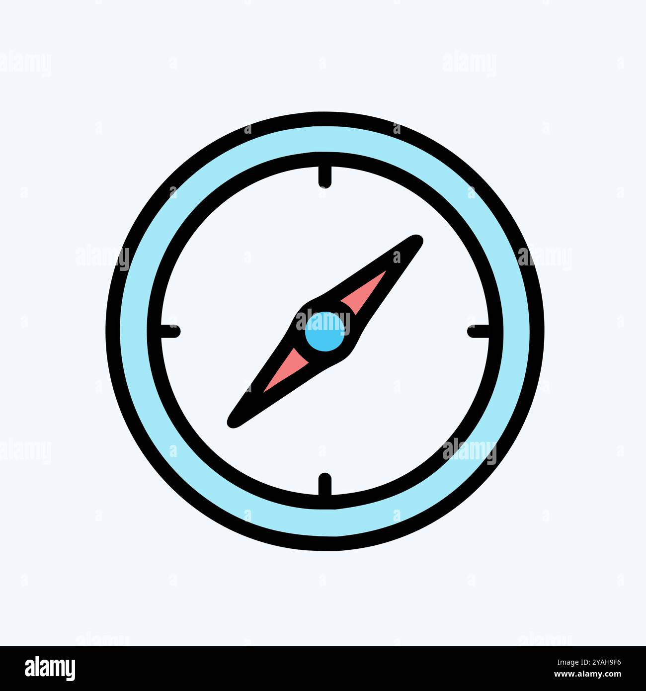 illustration vectorielle de l'icône de la boussole. Illustration de Vecteur