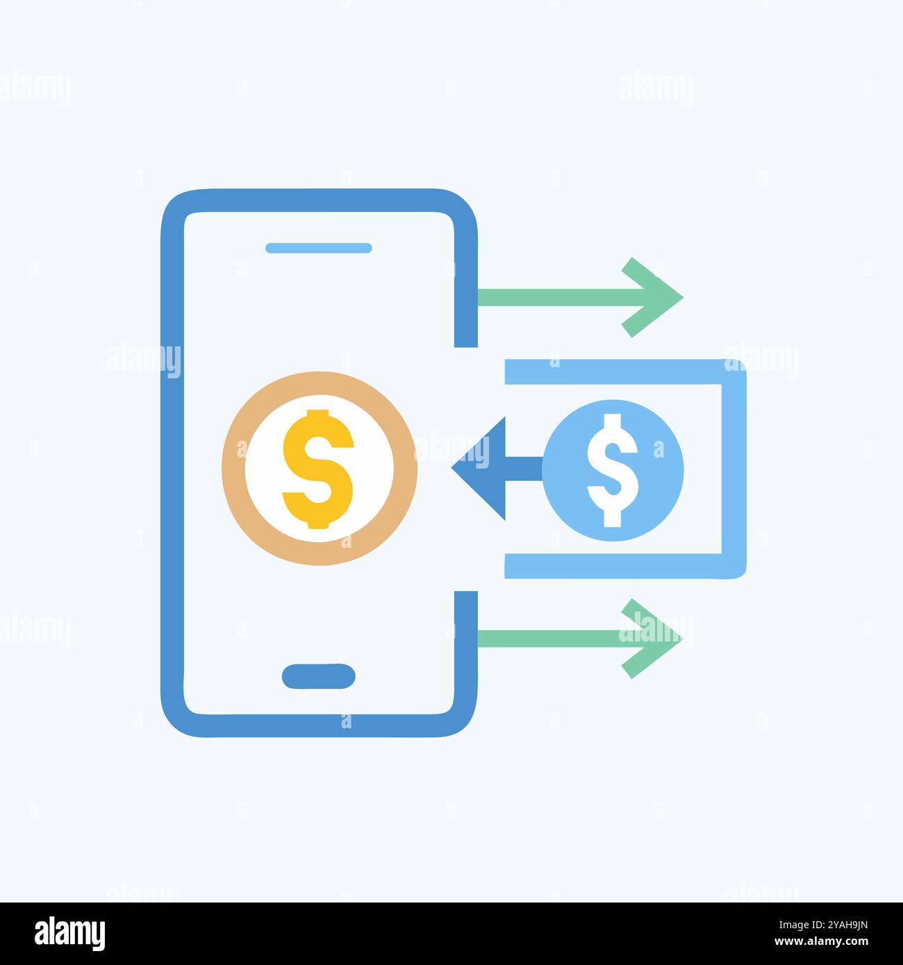 Image d'art vectorielle d'icône de transfert d'argent. Illustration de Vecteur