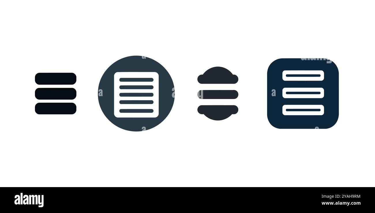 icônes du menu Illustration de Vecteur