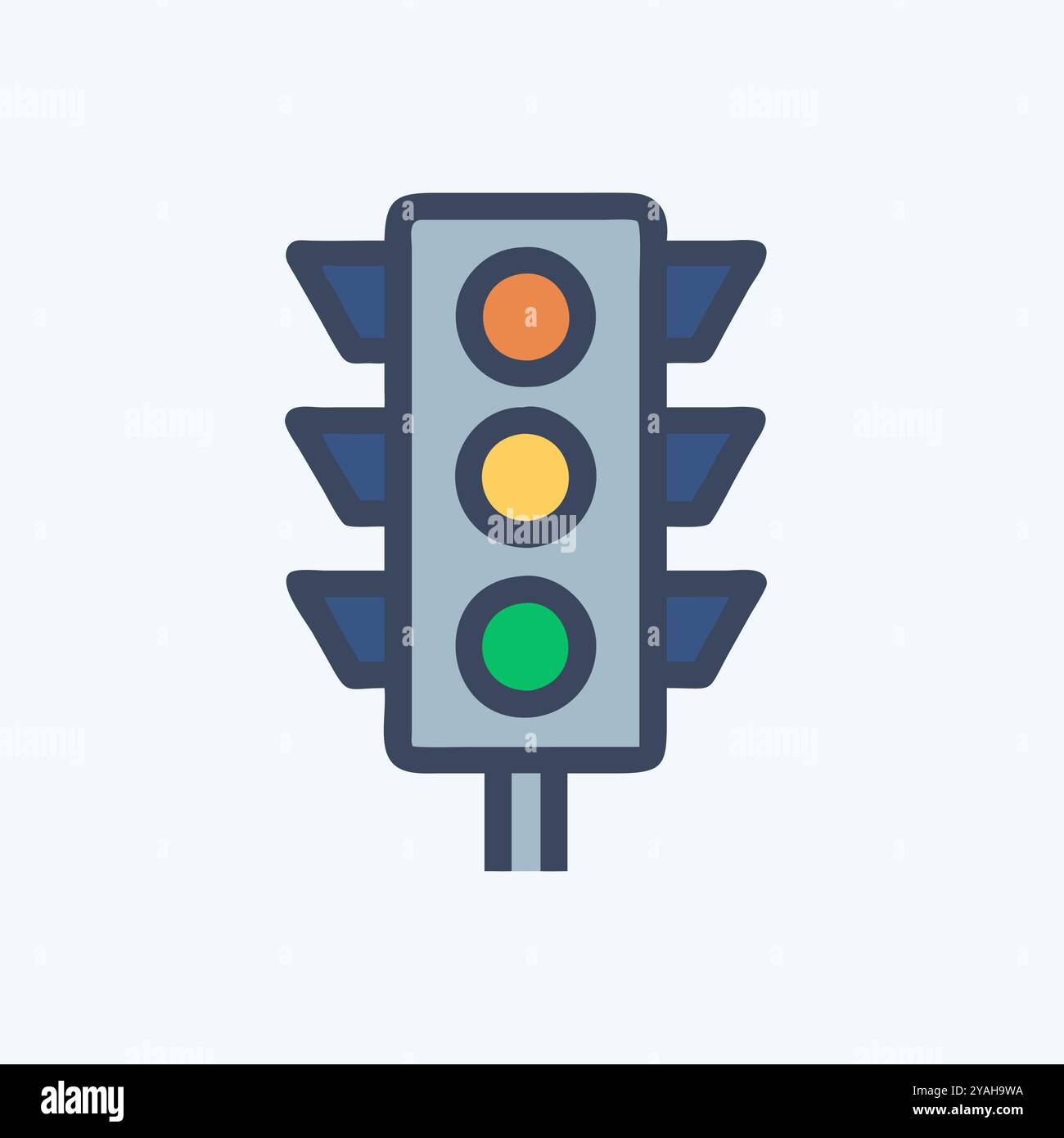 Image vectorielle d'icône de feu de circulation. Illustration de Vecteur
