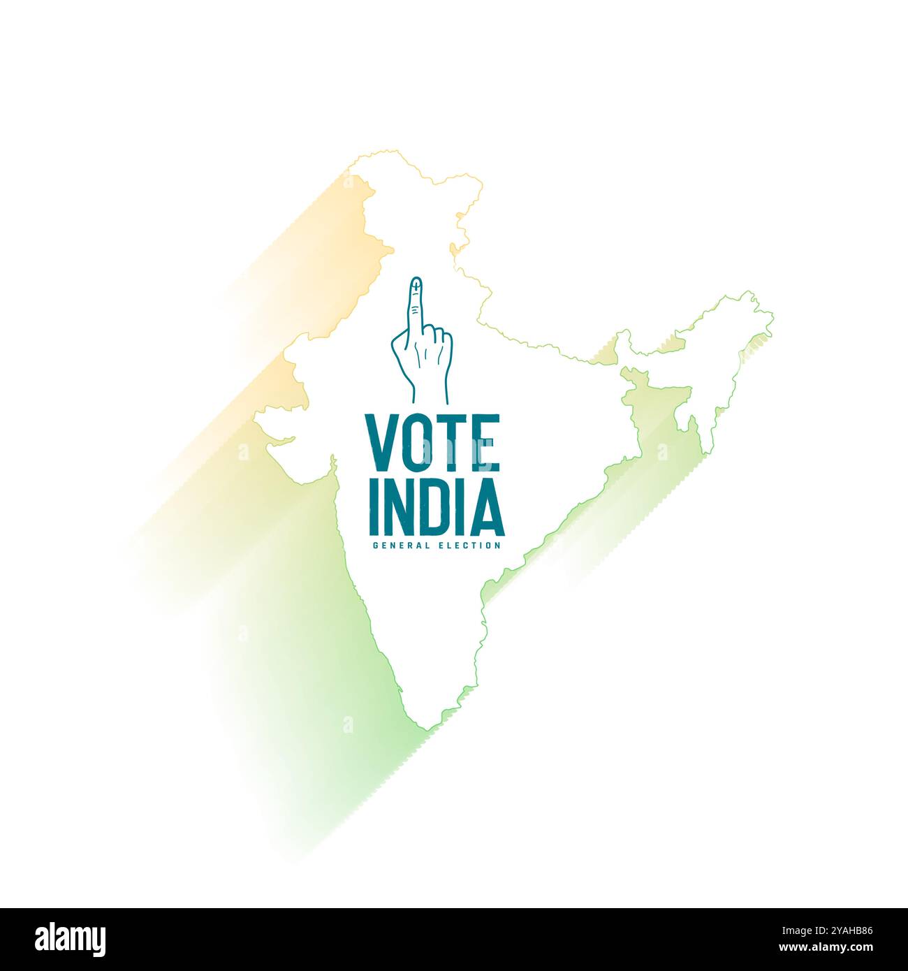 votez pour le fond d'élection indienne avec le vecteur de conception de carte de l'inde Illustration de Vecteur