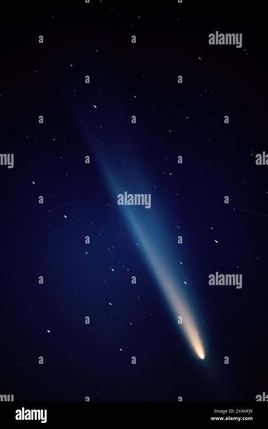 Comet Tsuchinshan-ATLAS au-dessus du canyon de la rivière Snake dans l'Idaho 10-13-24 Banque D'Images