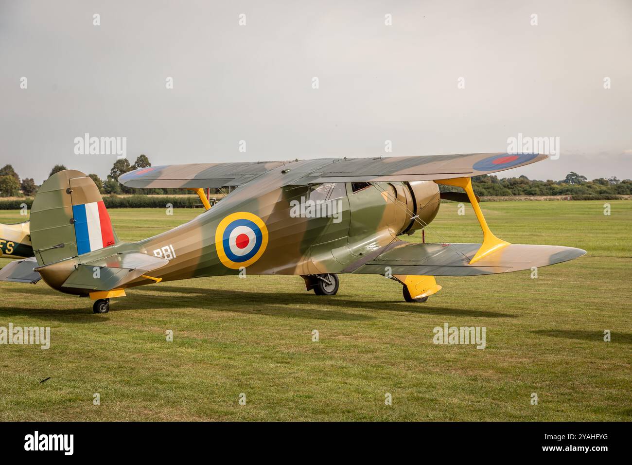Beech 17 Staggerwing N18V DR628, Old Warden Airfield, Biggleswade, Bedfordshire, Angleterre, ROYAUME-UNI Banque D'Images