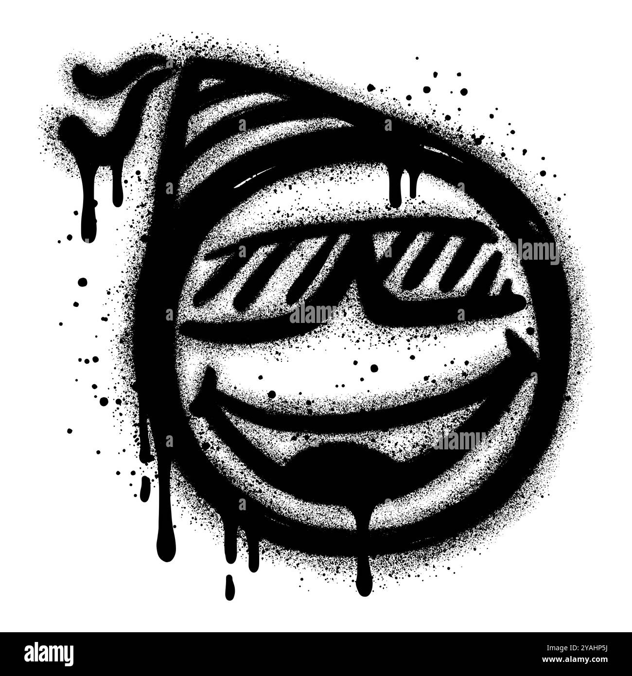 graffiti emoji de fête peint à la bombe Illustration de Vecteur