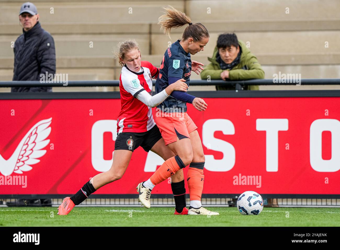 Rotterdam, pays-Bas. 13 octobre 2024. Rotterdam - Jarne Teulings of Feyenoord V1 lors du match opposant Feyenoord V1 contre AZ V1 à Nieuw Varkenoord le 13 octobre 2024 à Rotterdam, pays-Bas. Crédit : Box to Box Pictures/Alamy Live News Banque D'Images