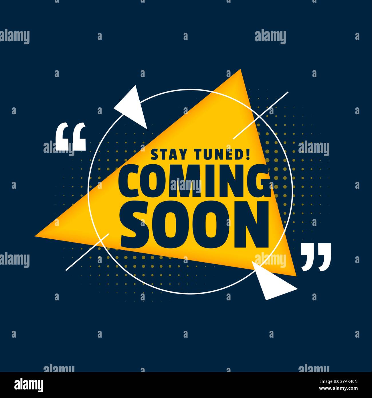 affiche de page web modern coming soon avec vecteur de message stay tuned Illustration de Vecteur