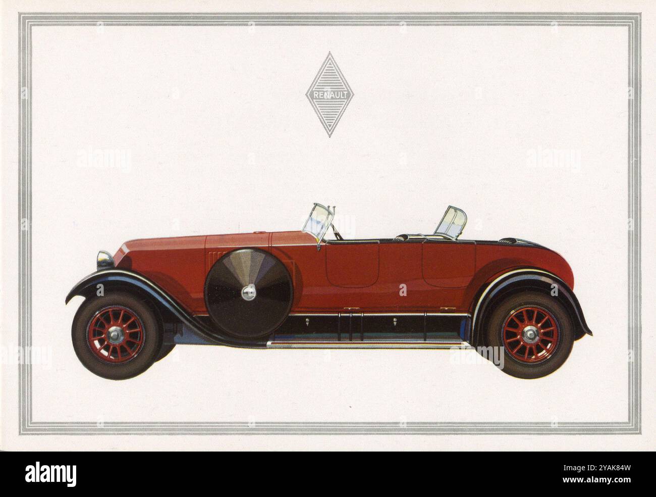 Red Torpedo Sport, 40 cv. 6 cylindres de luxe Renault - les 6 cylindres de luxe Renault 1920 Banque D'Images