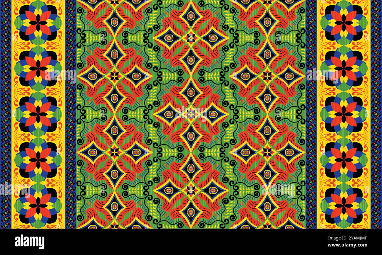 Motif natif africain. Kente traditionnel, ankara, Kitenge, chitenge, impression de cire africaine de capulana. Motif vectoriel abstrait. Pour tissu, couverture, tapis, décorer Illustration de Vecteur