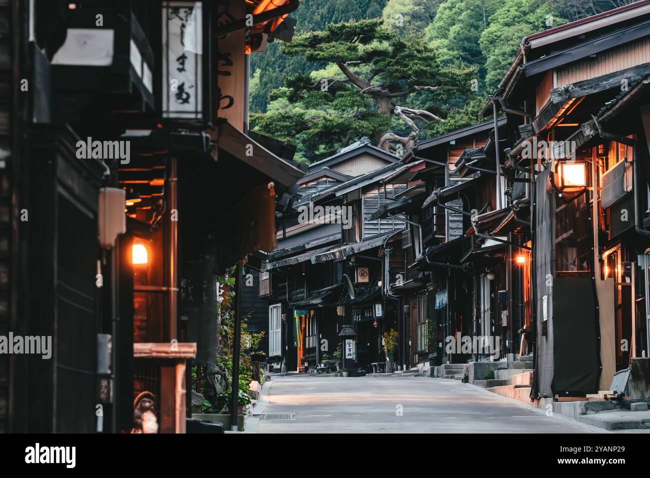 Narai-juku est l'un des derniers villages traditionnels de la période edo. Il est situé dans l'actuelle ville de Shiojiri - Préfecture de Nagano - Japon. Banque D'Images