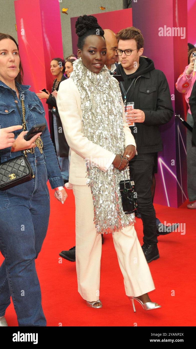 Londres, Royaume-Uni. 13 octobre 2024. Lupita Nyong'o à la présentation spéciale du 68e BFI London film Festival, Royal Festival Hall, Belvedere Road, le dimanche 13 octobre 2024 à Londres, Angleterre, Royaume-Uni. CAP/CAN © CAN/Capital Pictures crédit : Capital Pictures/Alamy Live News Banque D'Images