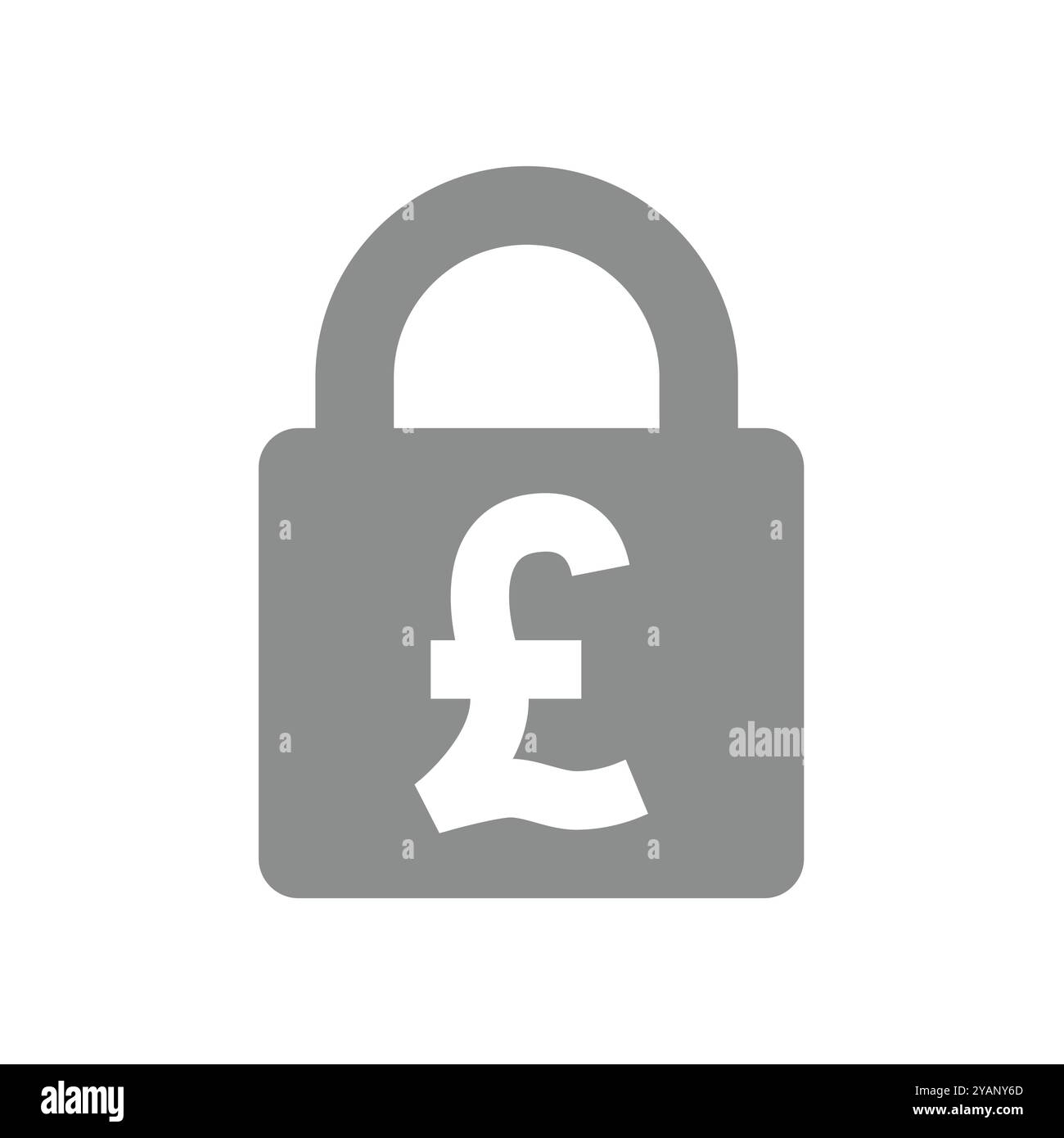 Coffre-fort et sécurisé argent comptant ou dépôt. Livre de devise britannique et icône de vecteur de cadenas. Illustration de Vecteur