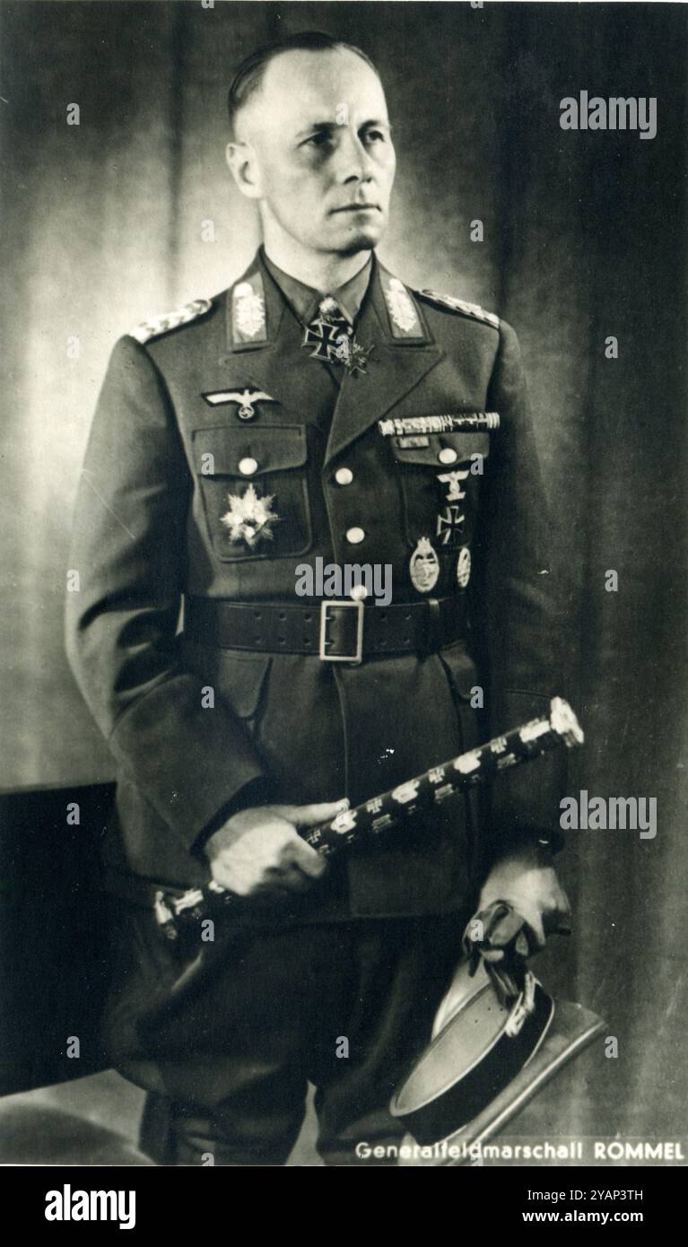 Erwin Rommel. Portrait du général allemand, Johannes Erwin Eugen Rommel (1891-1944) Banque D'Images