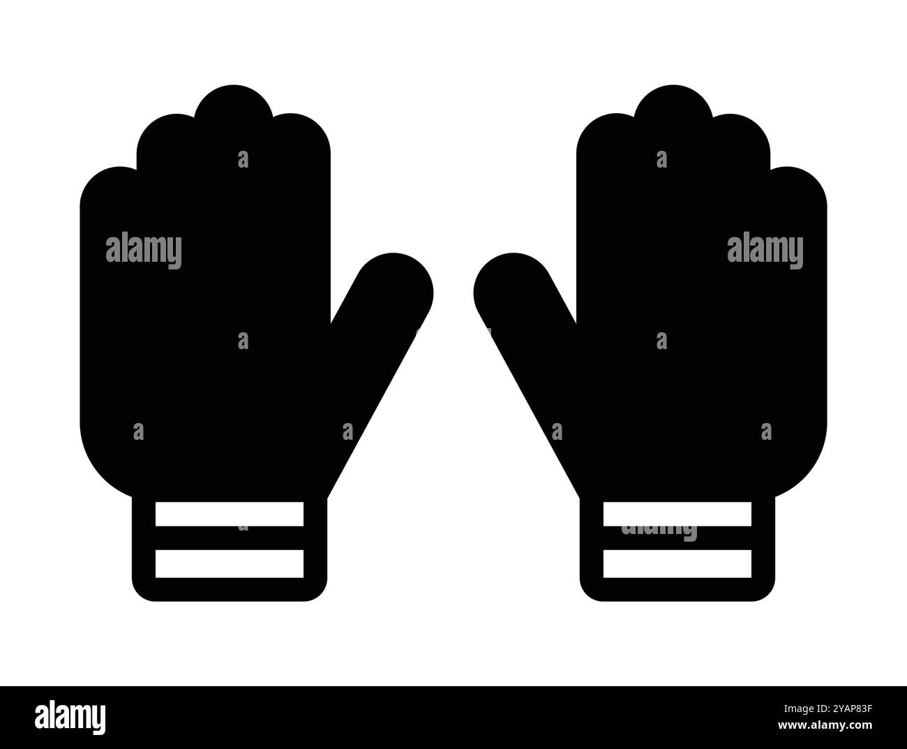 Illustration de gant noir simple idéale pour les thèmes d'hiver, la mode ou les activités de plein air. Parfait pour divers designs créatifs et projets saisonniers. Illustration de Vecteur